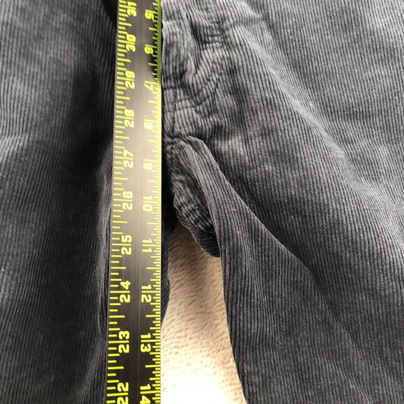 John Galt Womens Corduroy Pants Small Black Straight Leg Classic Casual Mid Rise - Picture 8 of 14